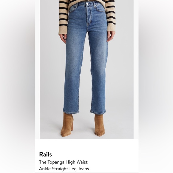Rails topanga high rise straight jeans in blue stone - Picture 6 of 6